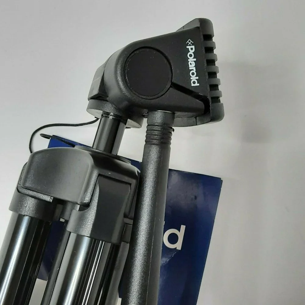 Polaroid Tripod Lightweight Durable 3 Section Legs upto 50” Black 2 Way Pan Head
